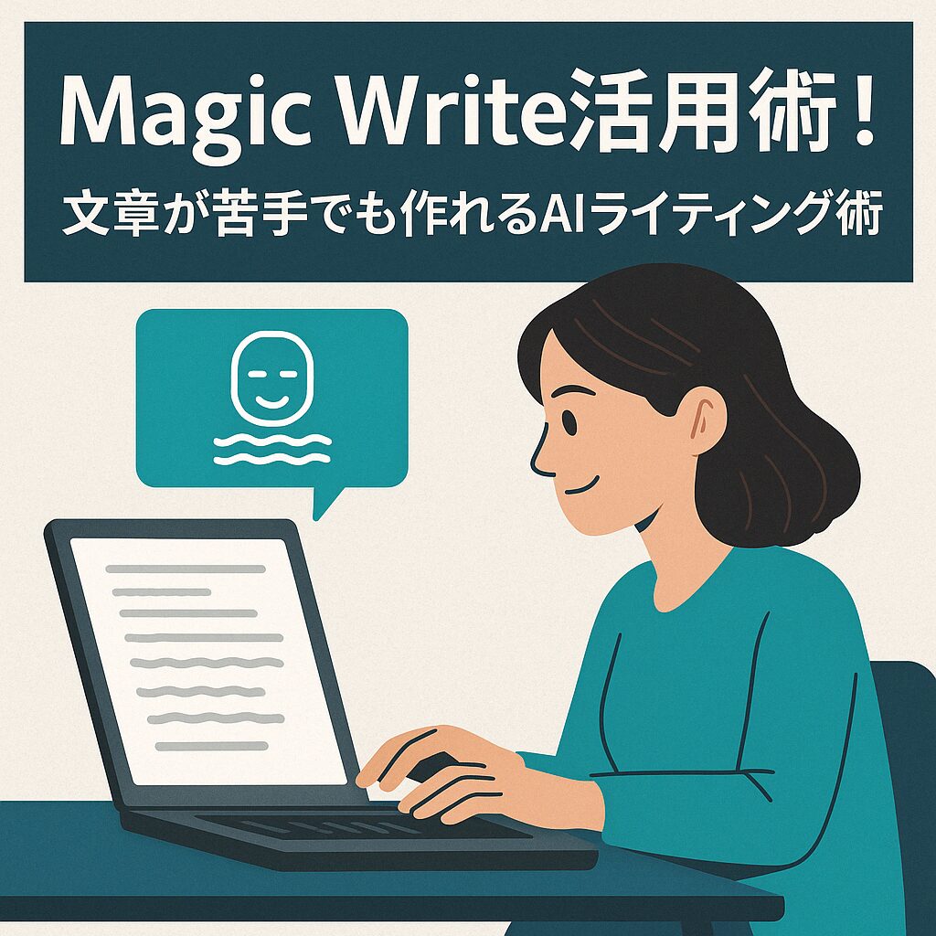 Magic Write活用術！文章が苦手でも作れるAIライティング術【SNS・資料・提案書にも】 - aincomeラボ